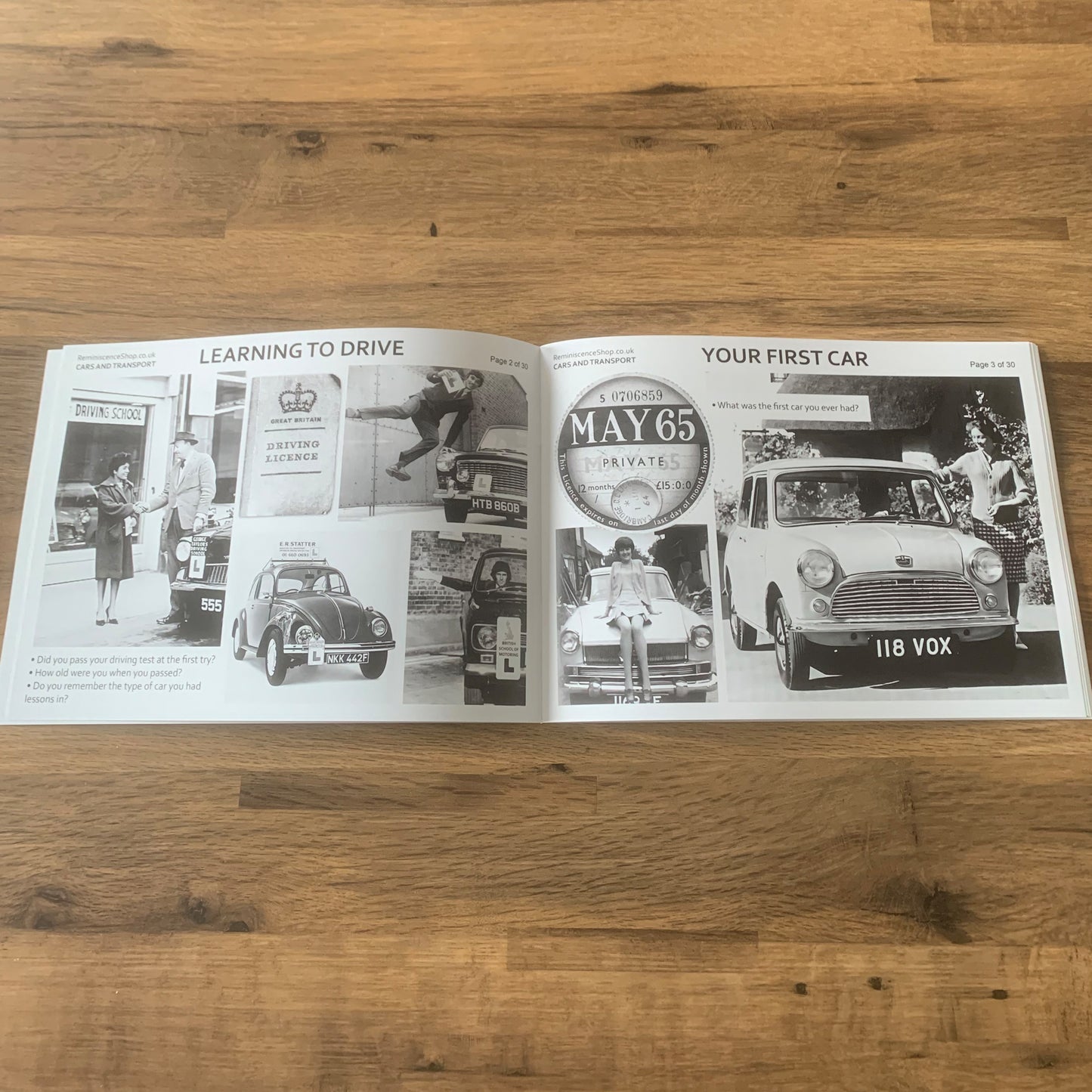 Cars and Transport Reminiscence Photo Book