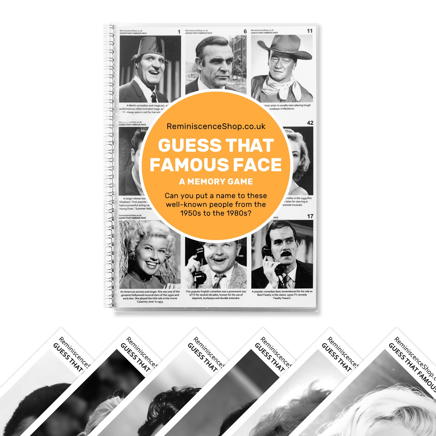 Guess That Famous Face Memory Game Activity Cards Book