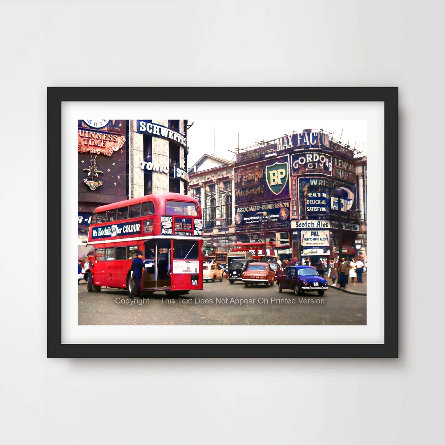 Piccadilly Circus London 1950s Art Print Poster